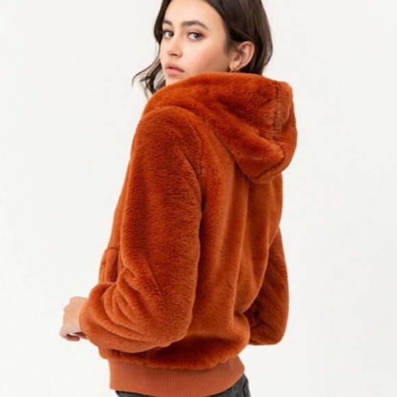 Faux Fur Hooded Teddy Jacket - Picture 2 of 8